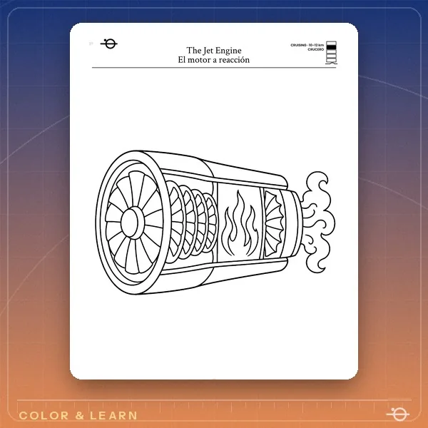 Coloring page from Airplanes The Jet Engine