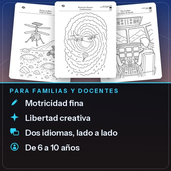 Páginas de muestra de Aviones con beneficios para familias y docentes de seis a diez años
