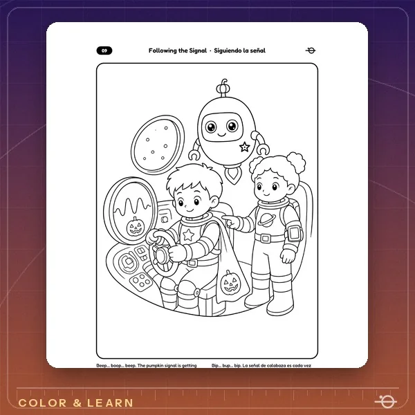 Coloring page from The Pumpkin Planet Mystery Following the Signal