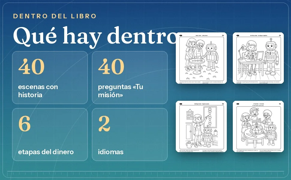 Datos de La aventura del dinero 40 escenas 40 misiones seis etapas dos idiomas