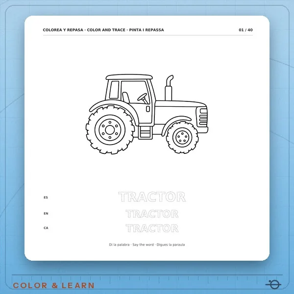 Coloring page from My First Vehicles Color