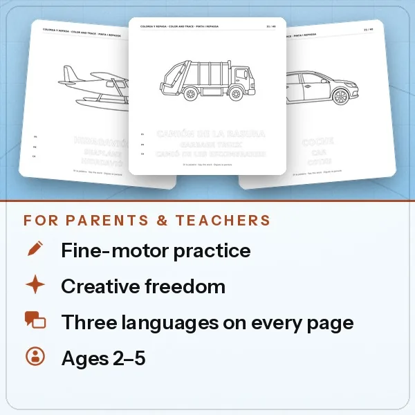Sample pages with benefits for parents and teachers and ages two to five