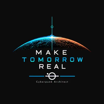 Design “Make Tomorrow Real” on a black T-shirt