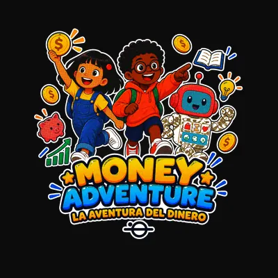 Design “Money Adventure (EN + ES)” on a black T-shirt
