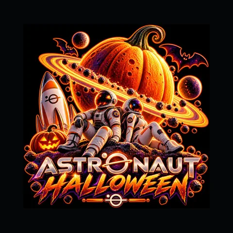 Astronaut Halloween design by TECNOFABRUM on a black background