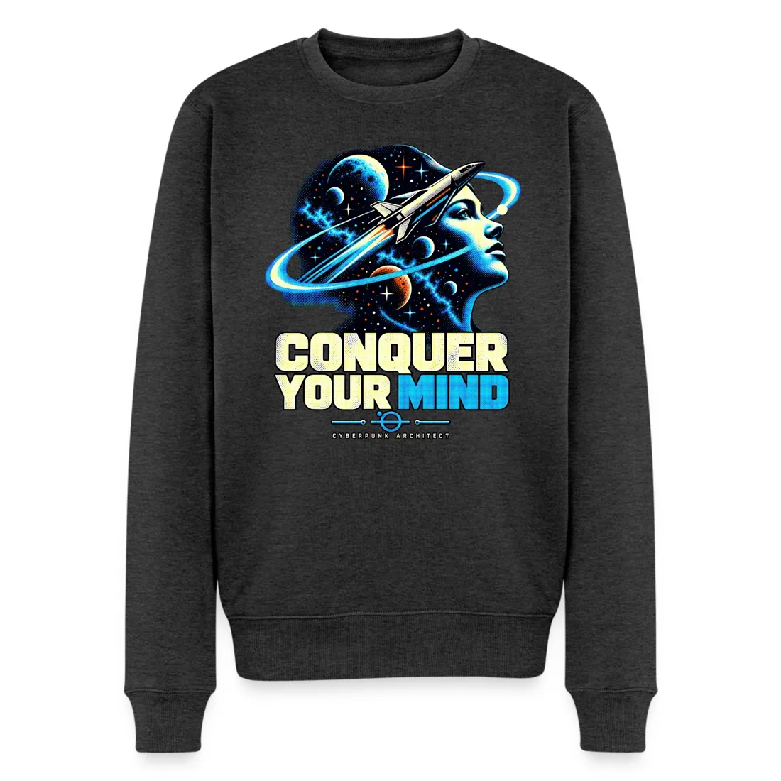 Conquer Your Mind - Perfil Futurista — Dessuadora sense caputxa