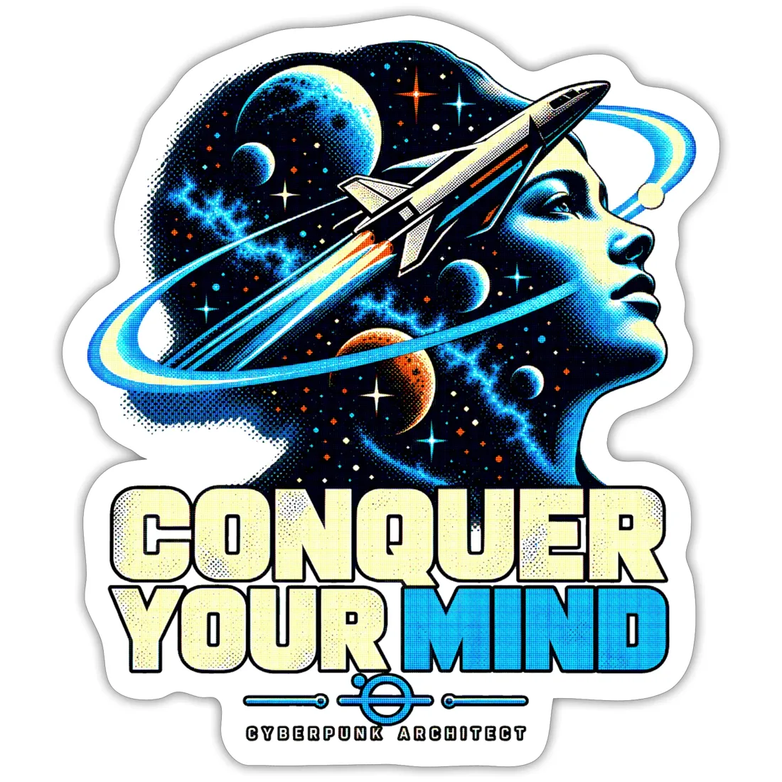 Conquer Your Mind - Perfil Futurista — Adhesiu