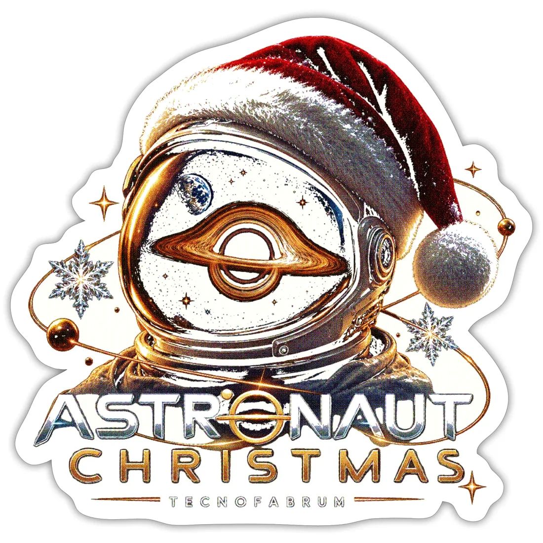Astronaut Christmas — Casco espacial — Adhesiu