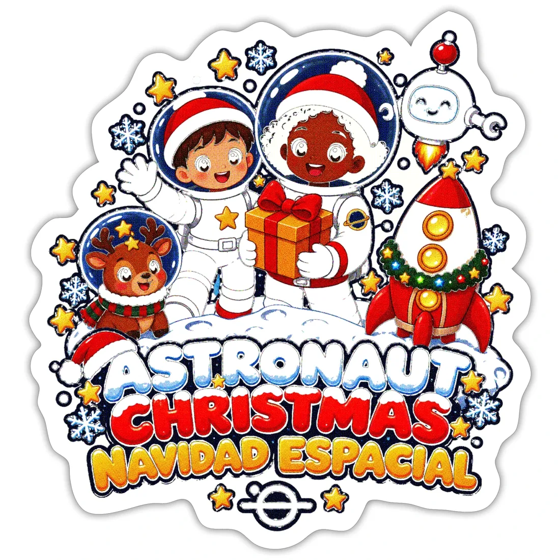 Navidad Espacial - Astronautas Infantil