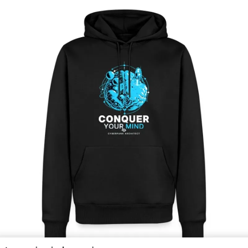Conquer Your Mind - Cerebro Cyber Halftone — Dessuadora