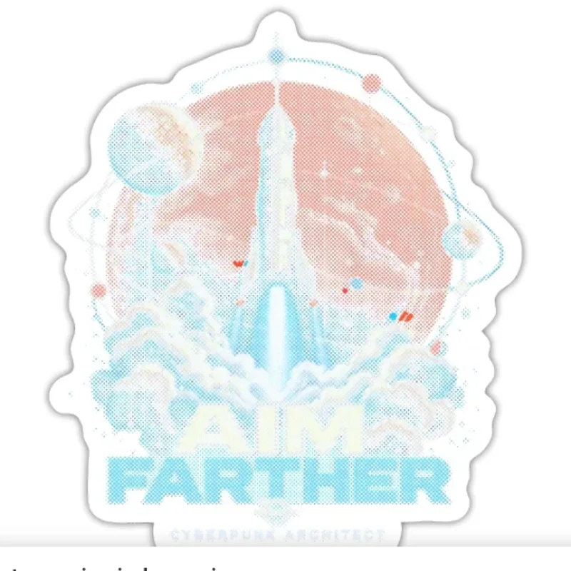 Aim Farther — Cohete hacia Marte — Adhesiu